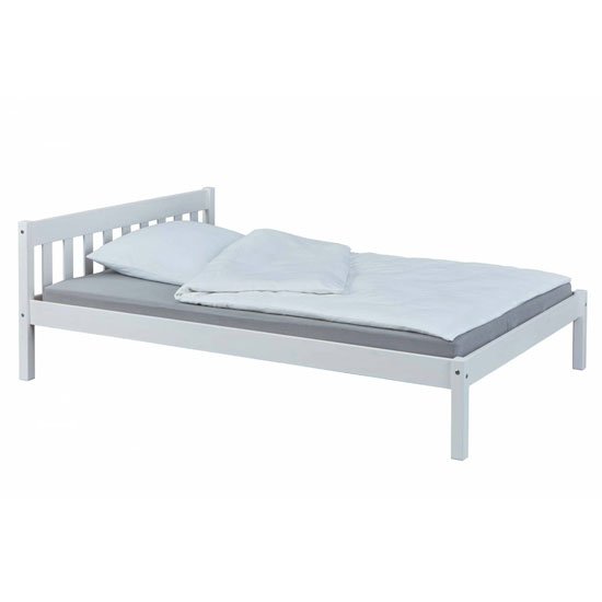 Vilmar Wooden Double Bed In White