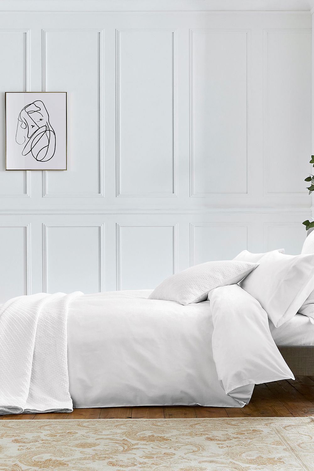 1951 'Andaz' Eqyptian Cotton Standard Pillowcase in White