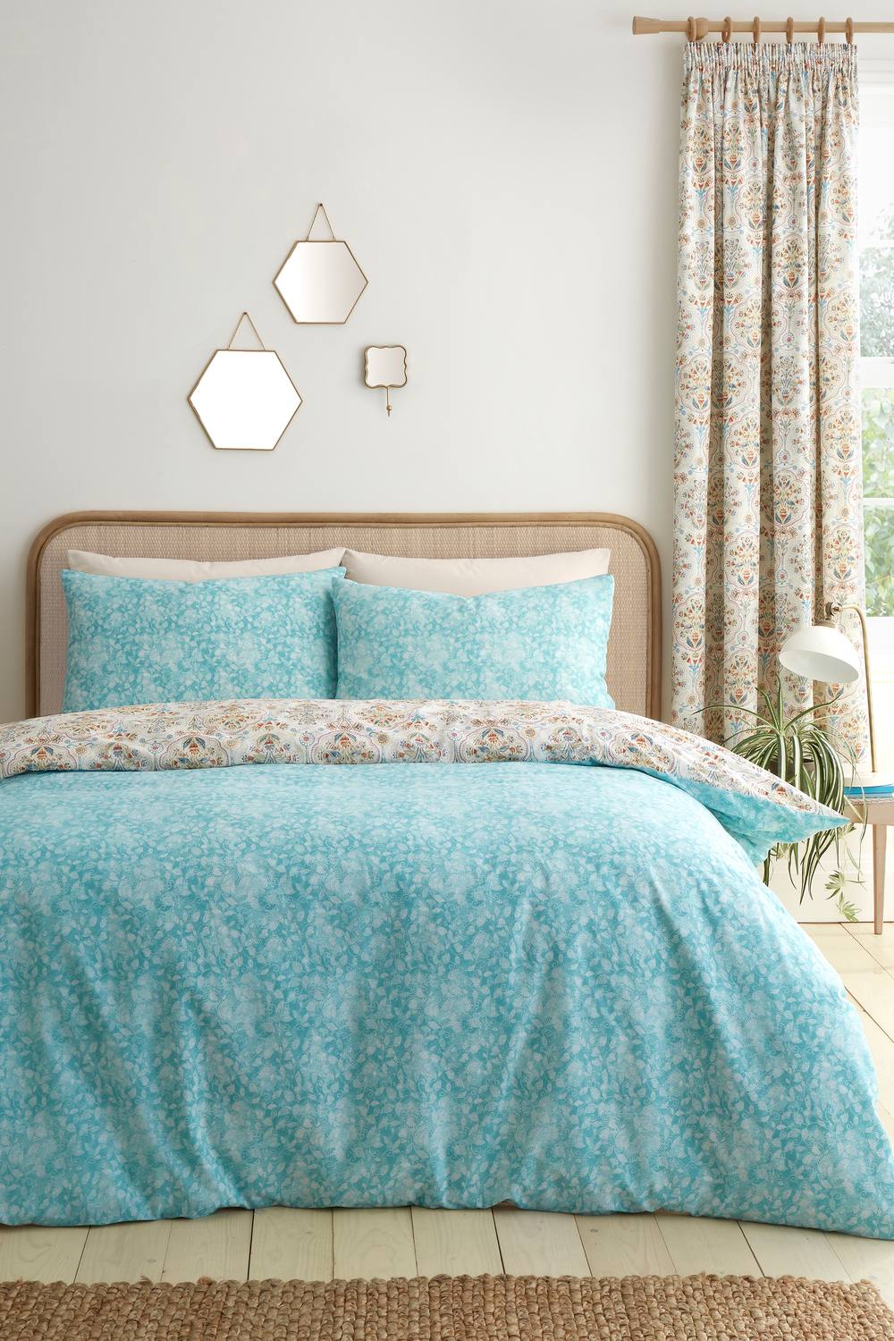 Dreams & Drapes 'Edena Decorative Floral' Easy Care Duvet Cover Set in Natural 4