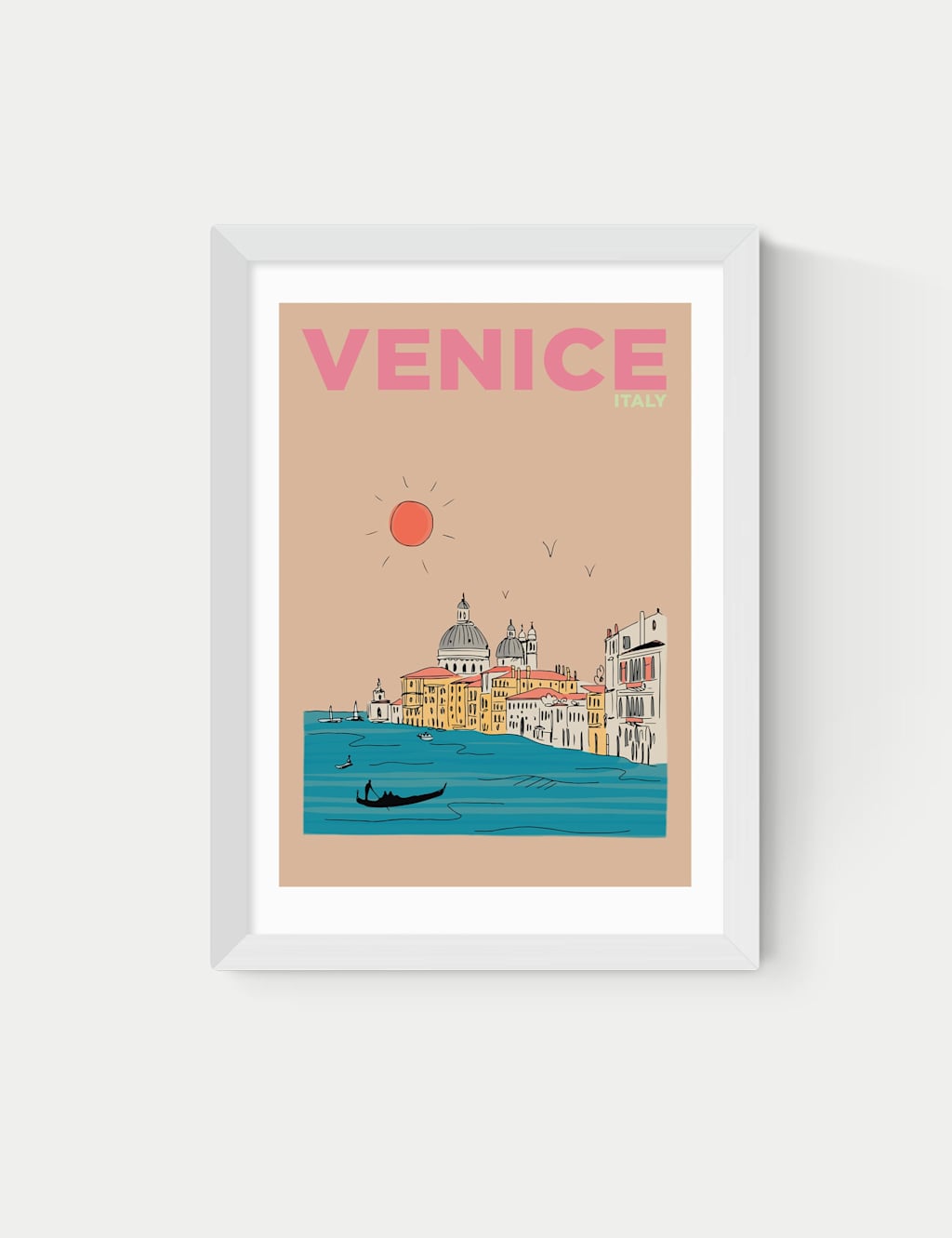 East End Prints Venice Italy Framed Art Print White