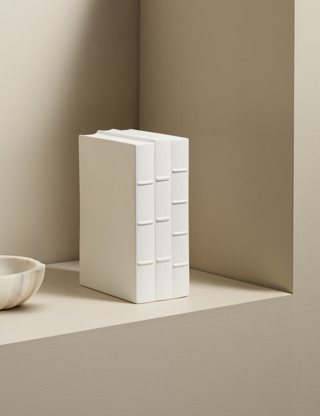 M&S X Kelly Hoppen Ceramic Books Ornament White