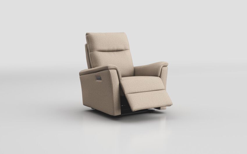 Cream Fabric Fusignano Power Recliner Chair