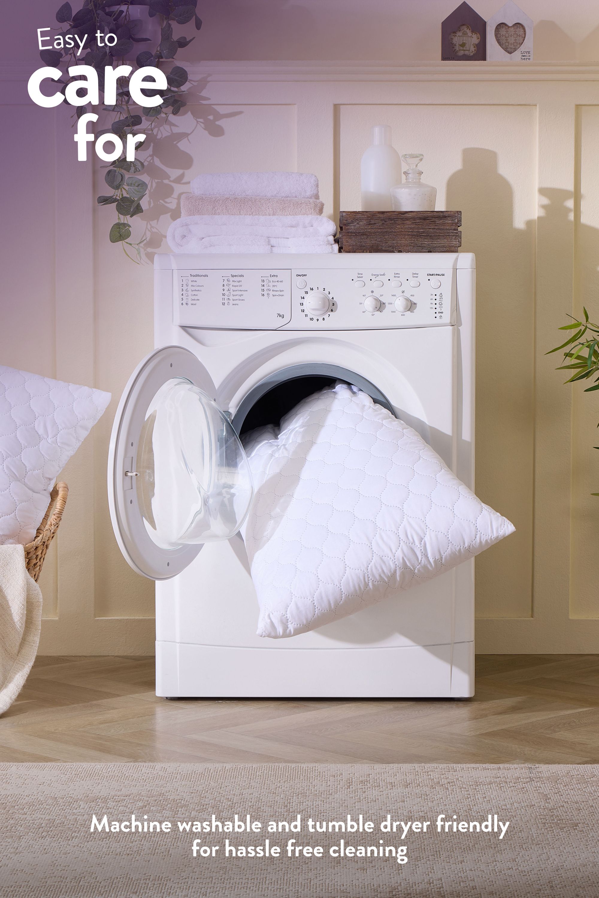 Slumberdown Feels Like Down 13.5 Tog Duvet with 2 Rebound Pillows in White 5