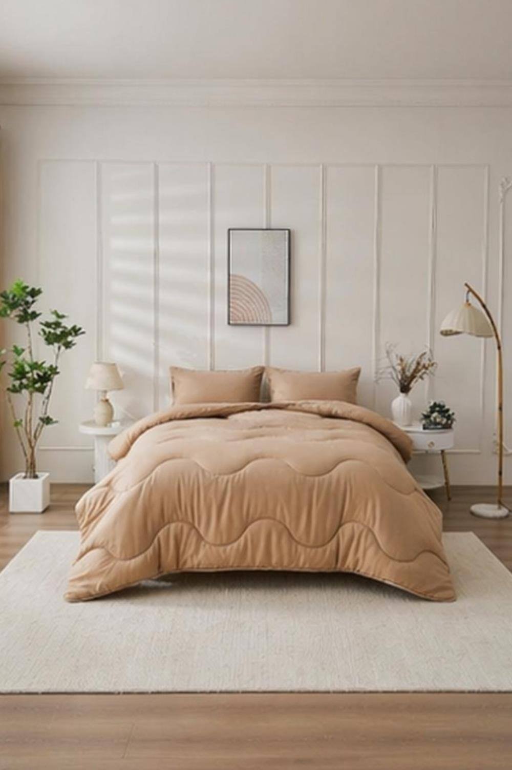 Dyzi 10.5 Tog Supersoft Microfibre Duvet - Coverless or Covered Set in Natural