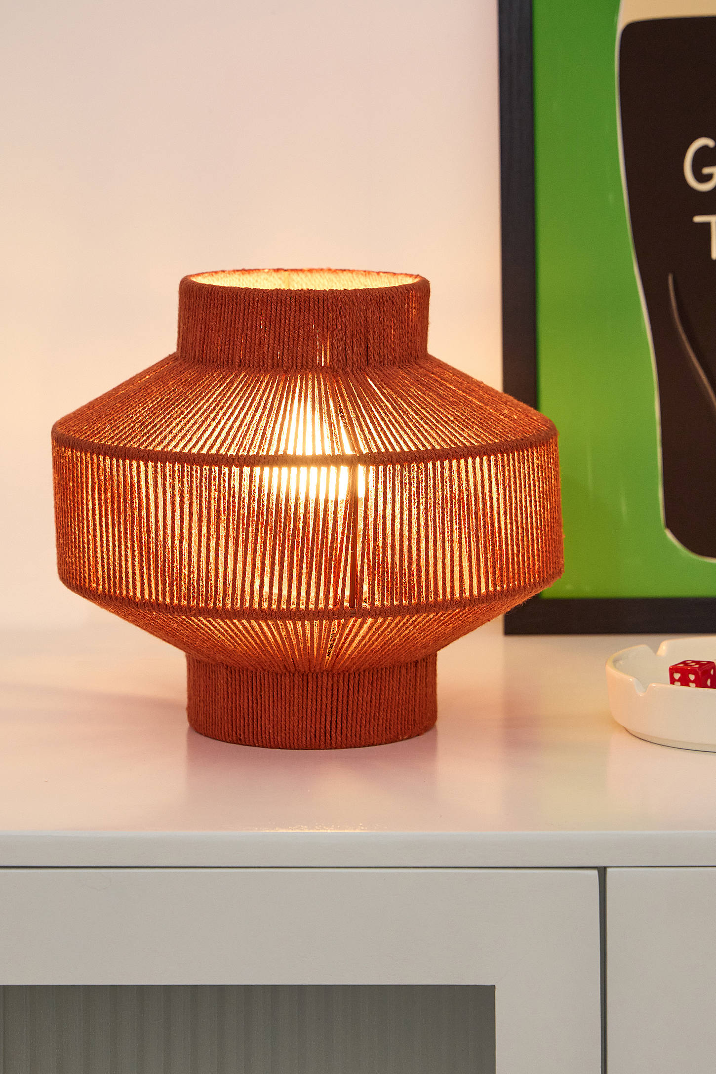 String Table Lamp - Orange