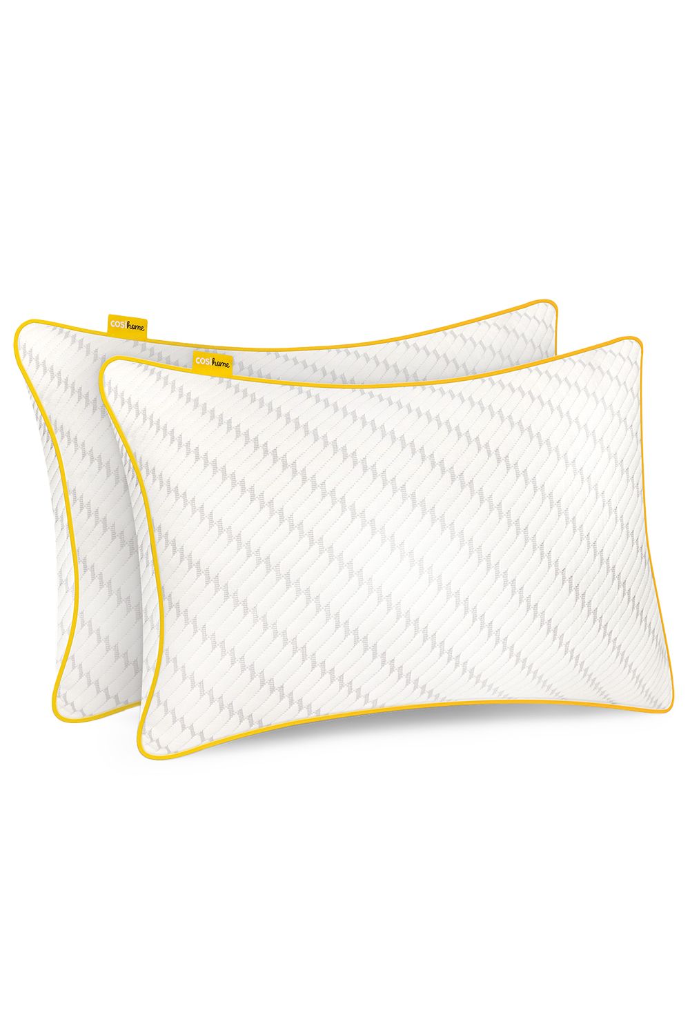 Cosi Home Luxury Memory Foam Pillow with Adjustable Filling - 2 Pack in Off-White