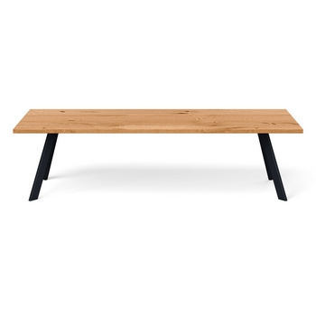 Heal's Madrid Table 280x90cm Natural Oak Natural Edge Filled