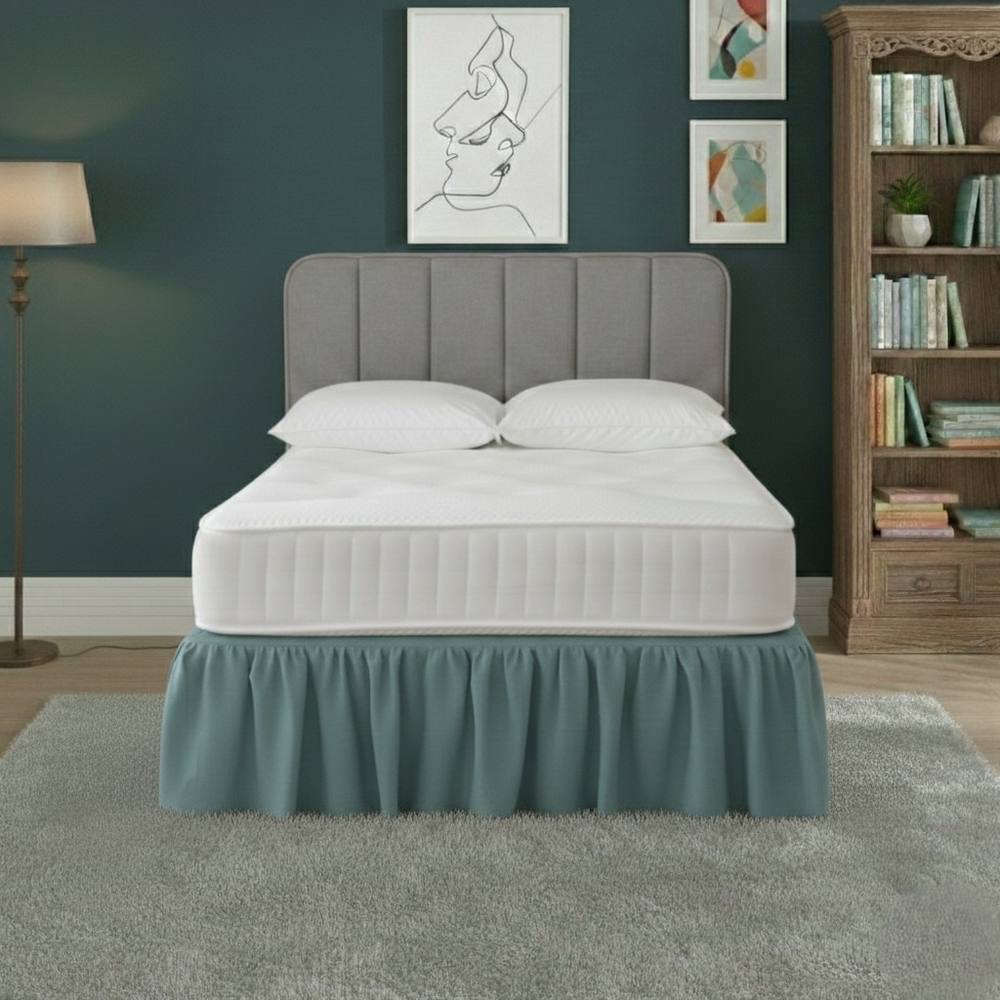 Snug City Base Valance Polycotton Sheet for Divan Beds Easy Care Bed Base Cover in Duck Egg Blue