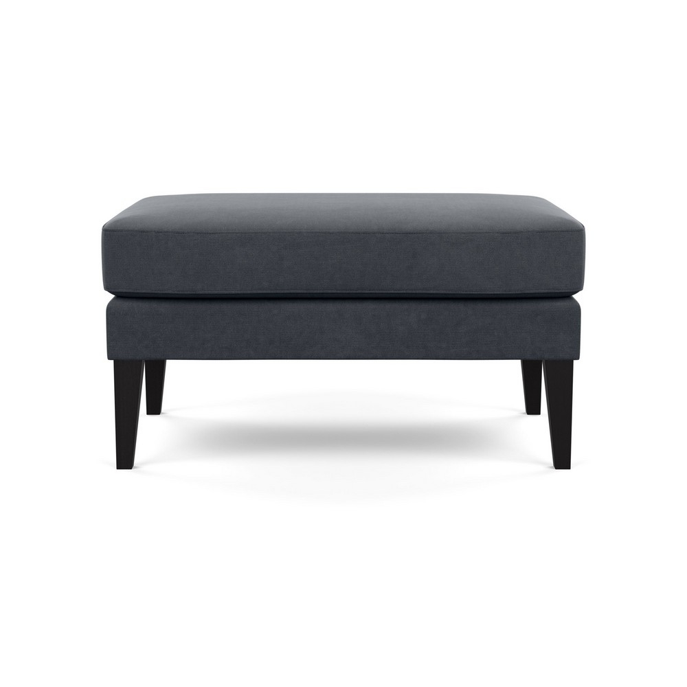 Heal's Richmond Ottoman Linen Dark Grey Black Feet