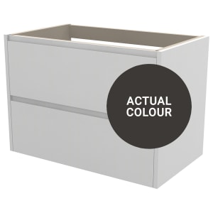 Duarti By Calypso Beaufort 800mm Full Depth 2 Drawer Wall Hung Vanity Unit - Ember Grey