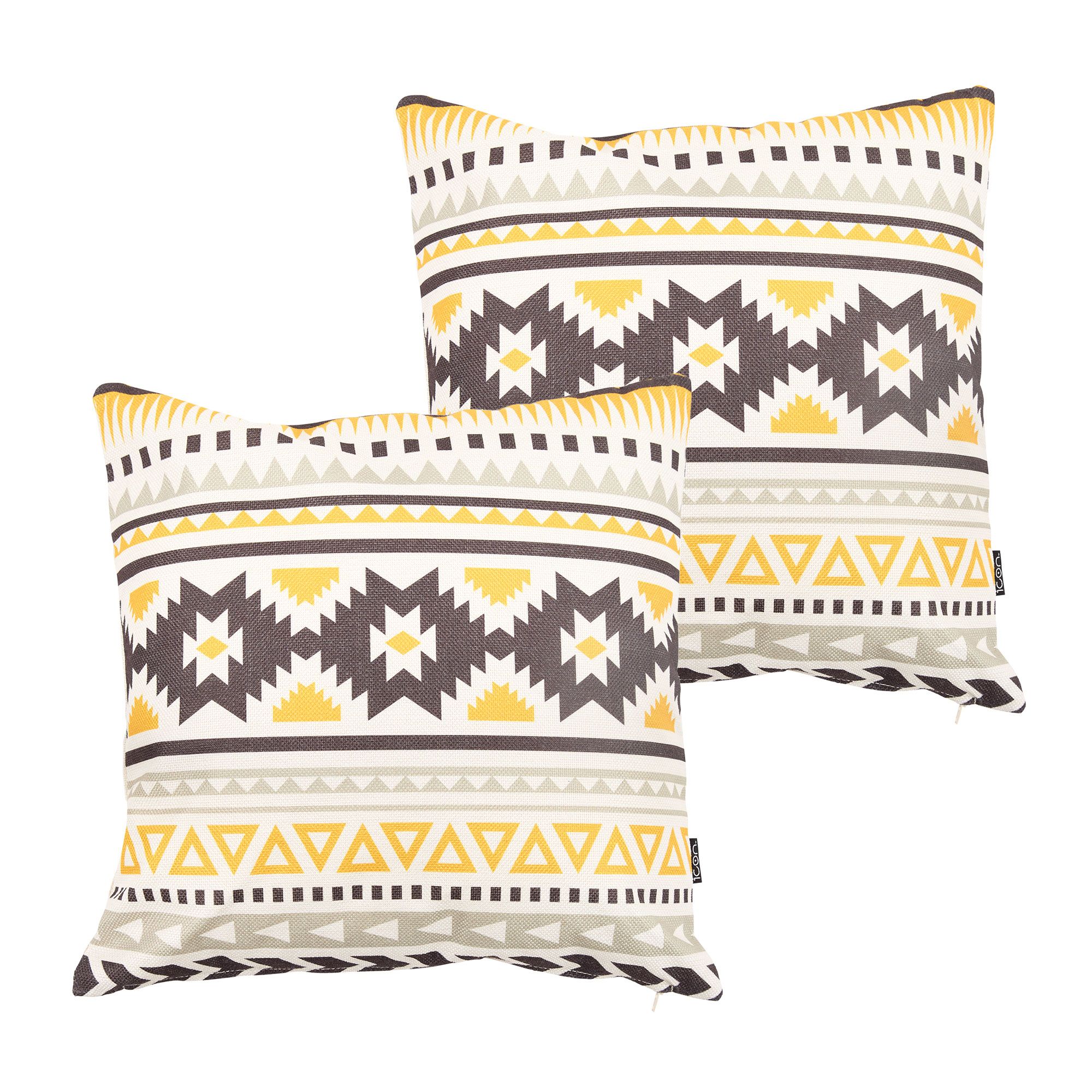 icon Indoor & Outdoor Waterproof Filled Cushion Set of 2 Yellow