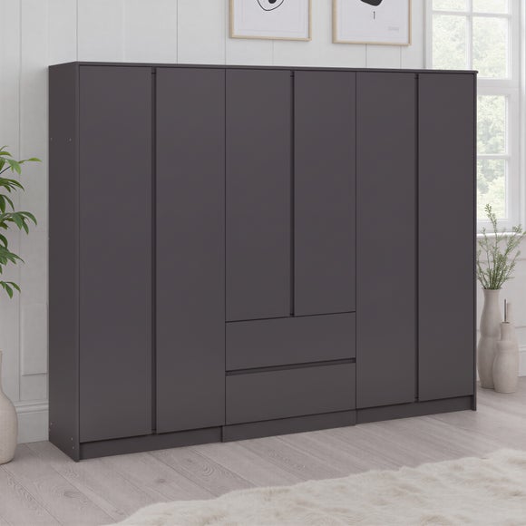 Walker 6 Door 2 Drawer Wardrobe