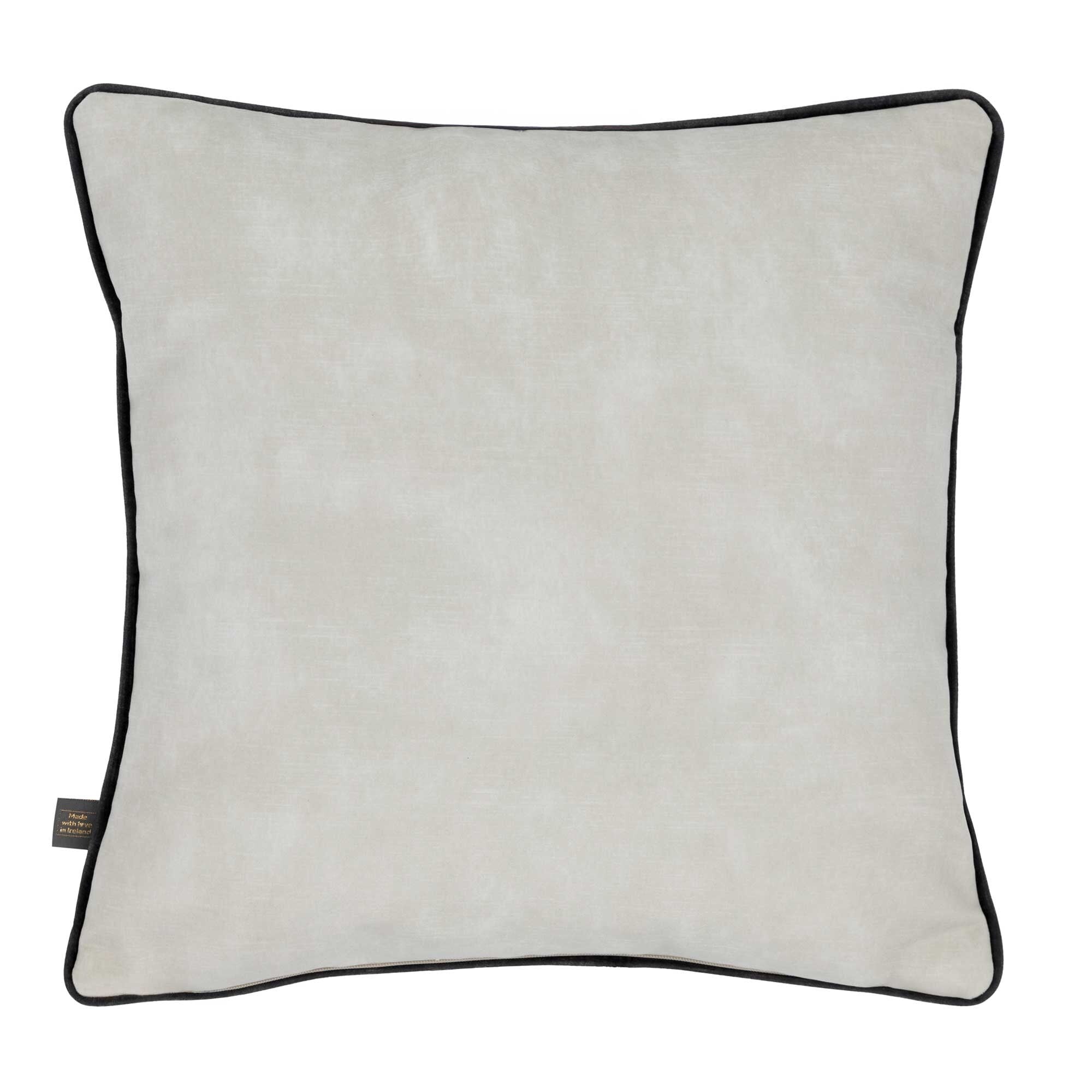 Two Tone Cream & Charcoal Cushion, Square, Grey Polyester | Barker & Stonehouse