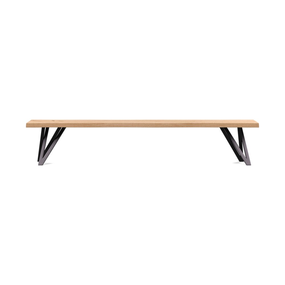 Heal's Vienna Bench 220x35cm Blonde Oiled Oak Natural Edge Not Filled