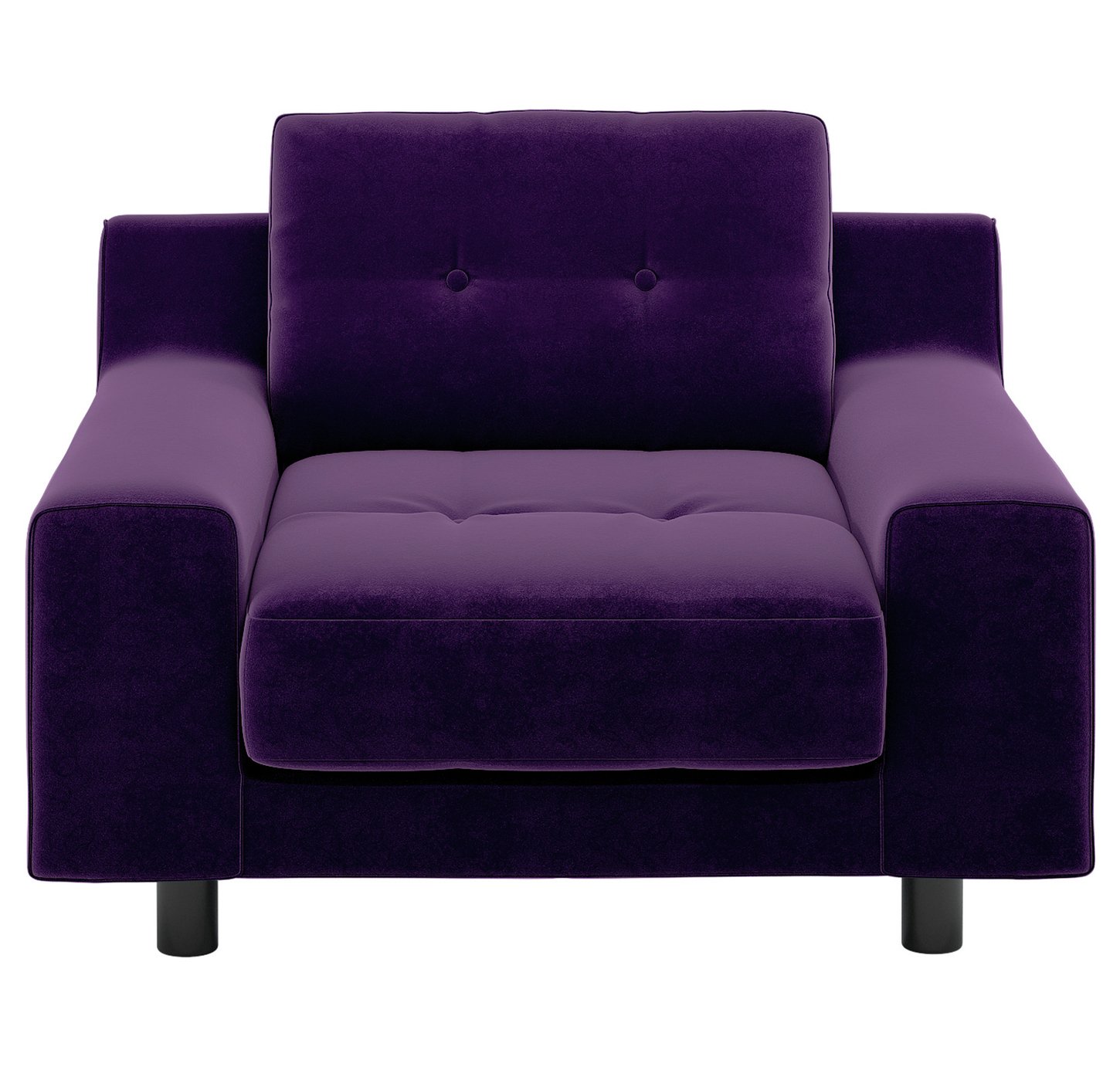 Habitat Hendricks Purple Velvet Armchair