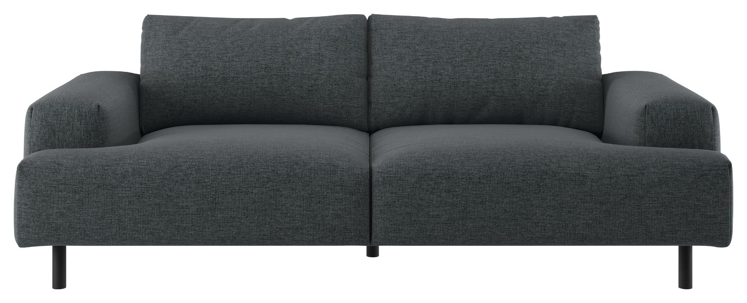 Habitat Julien 3 seater Fabric Sofa - Charcoal