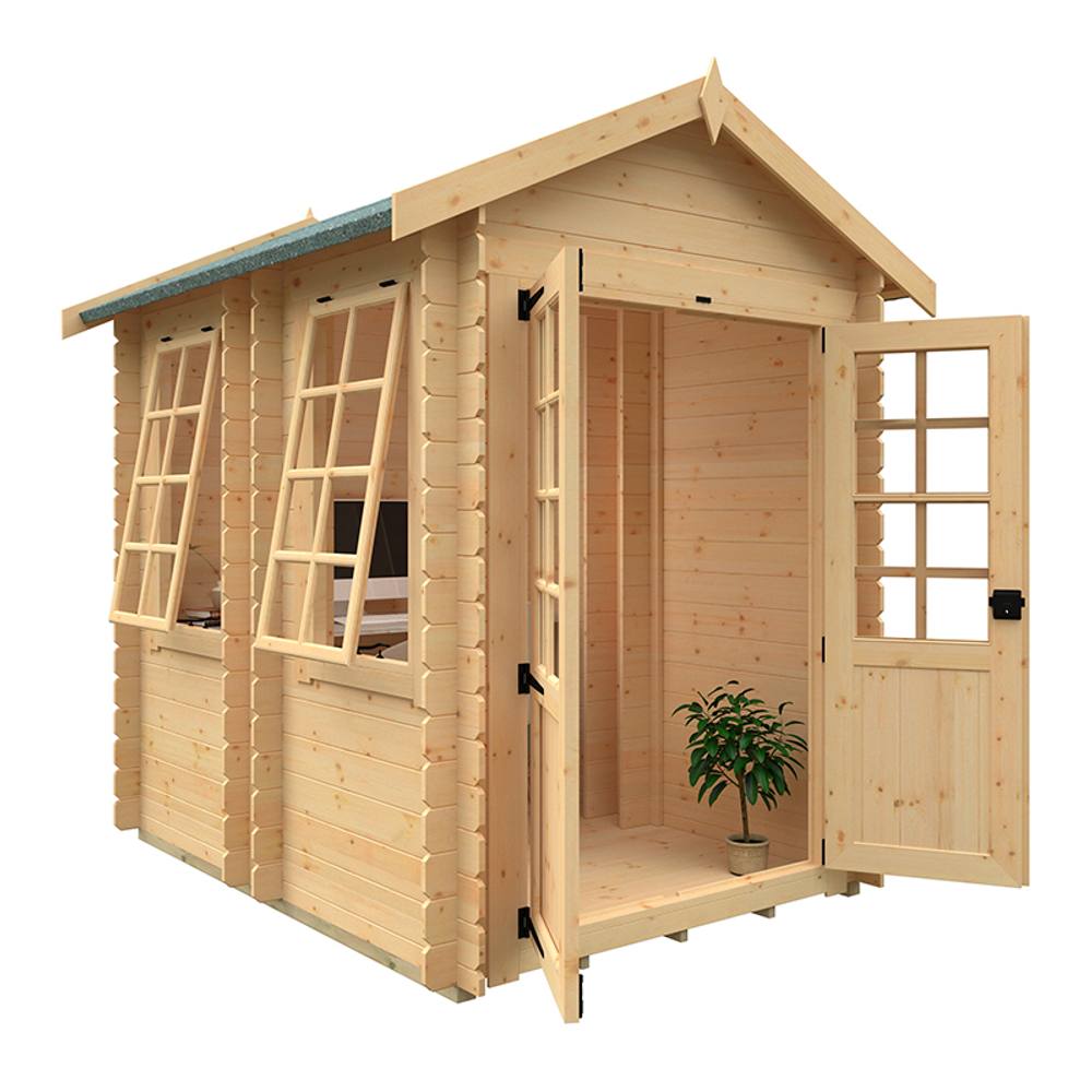 Buttercup Farm 8 x 6 Feet Georgia 19mm Flex - L230 x W175 x H231.7 cm - Natural