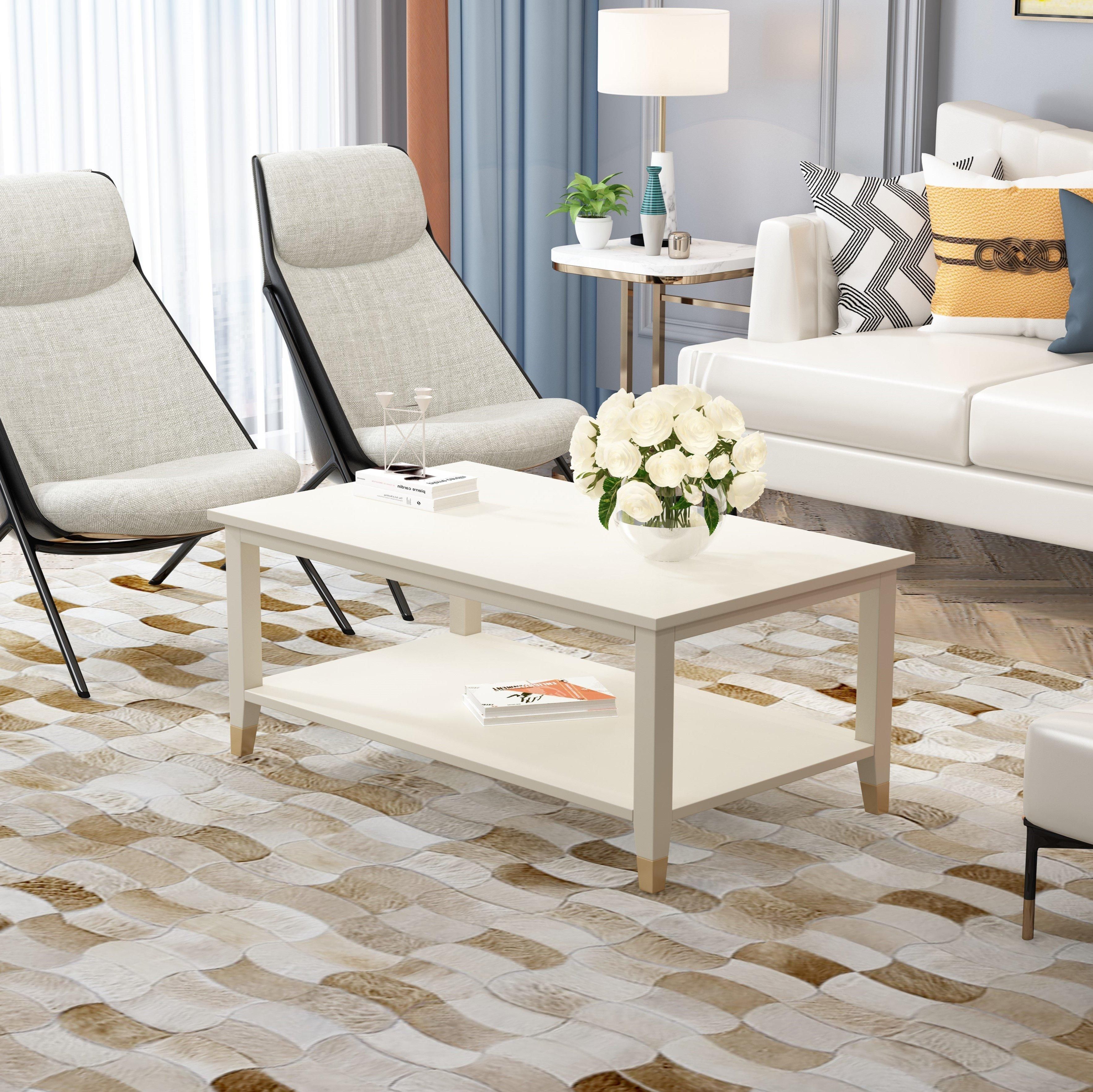 Cabinet Bits Palazzi Coffee Table H45 W100 D56cm in Off-White