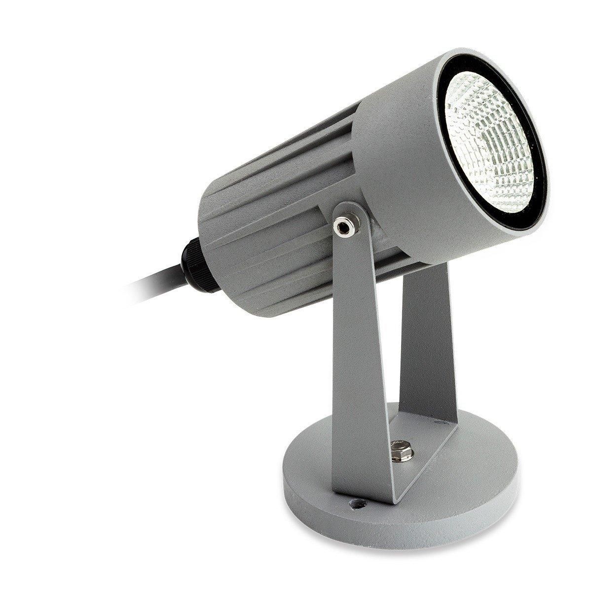 Netlighting LED 1 Light Outdoor Wall Light & Spike Spot Silver IP44