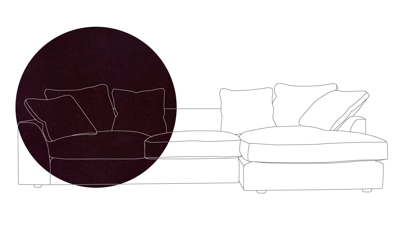 Heal's Cumulus Right Hand Facing Corner Sofa In Velvet