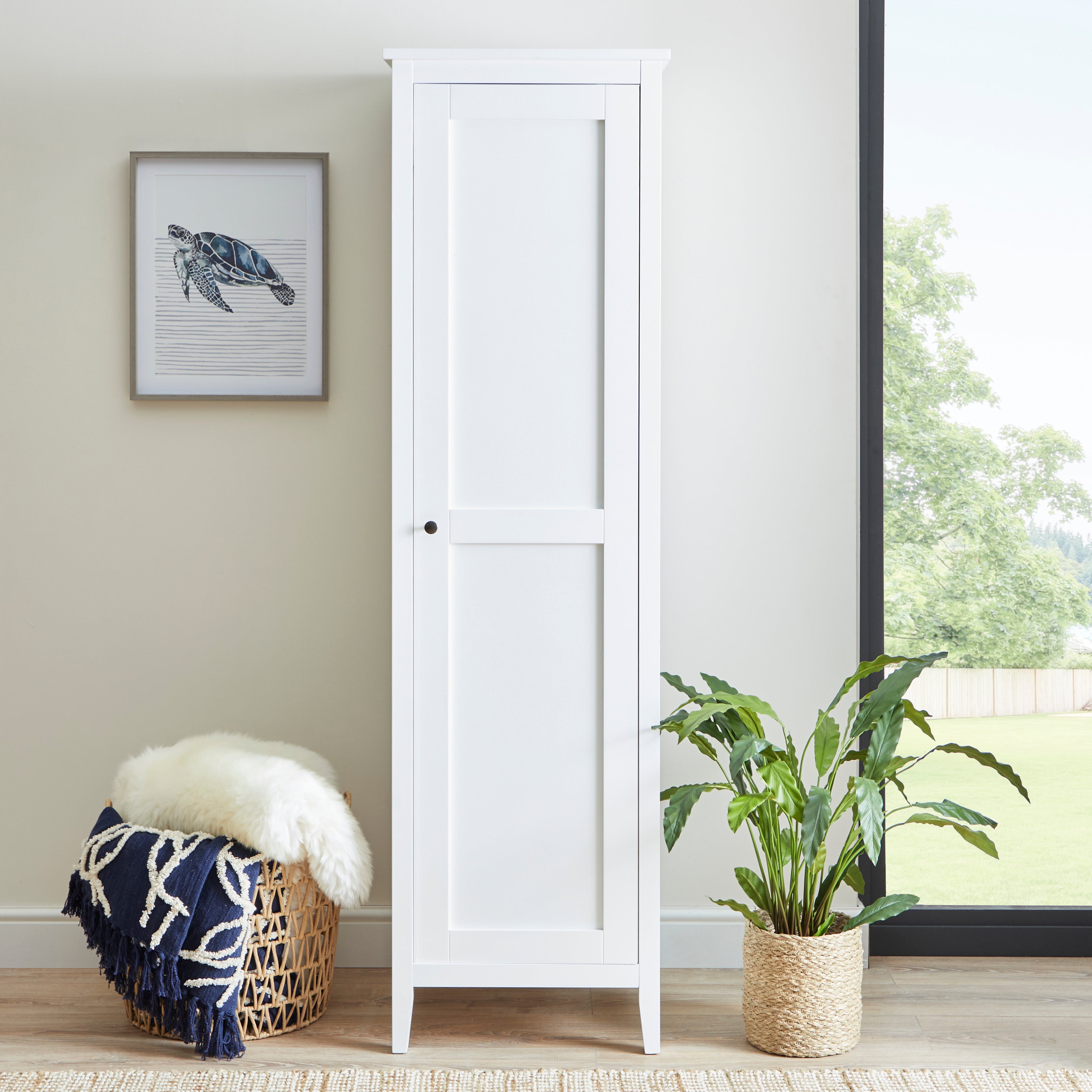 Lynton White Single Wardrobe White