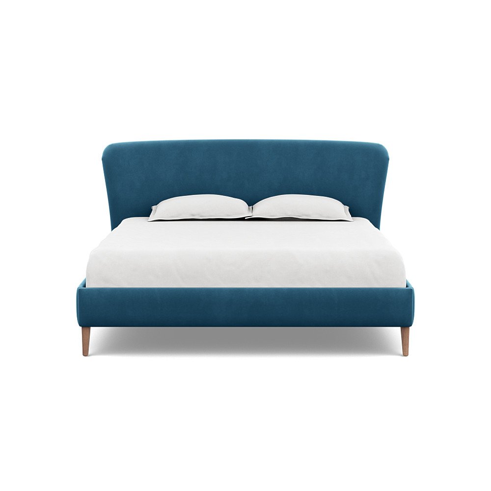 Heal's Darcey Bed Super King Varese Velvet Delft Tinted Ash Feet