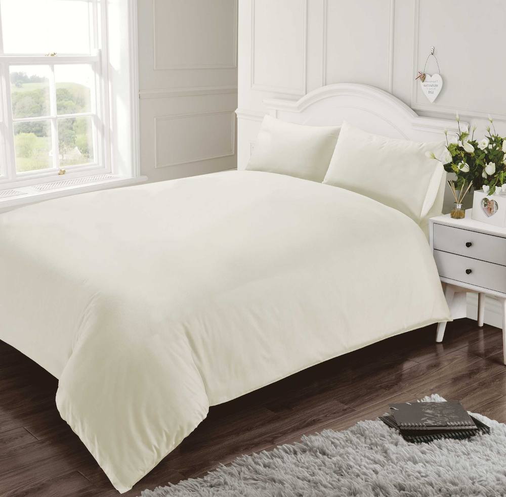 Rapport Home 400 Thread Count Housewife Pillow Case Pair in Cream