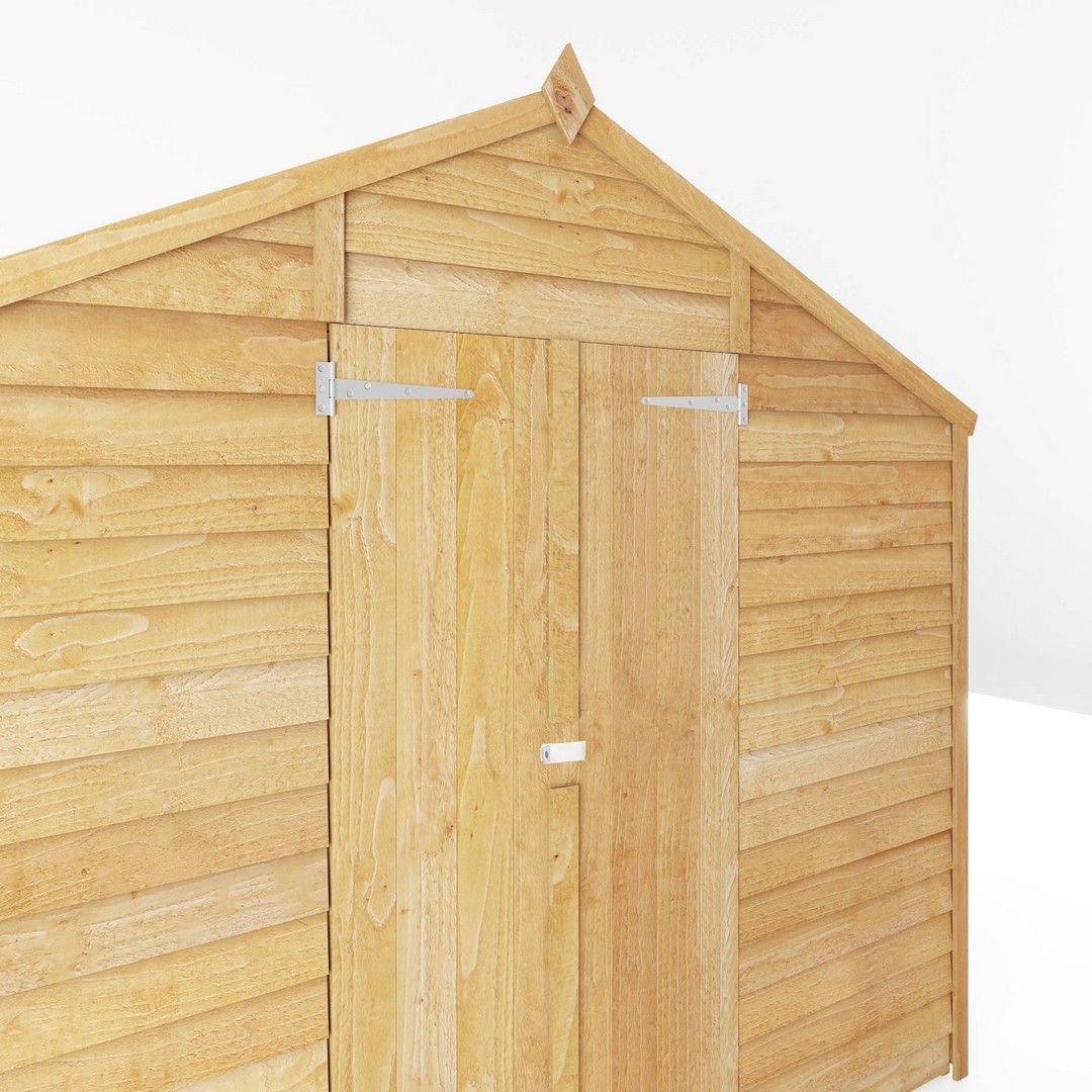 Mercia 12 x 8 Feet Overlap Apex Windowless Shed - L357 x W248.4 x H211.8 cm in Brown 6