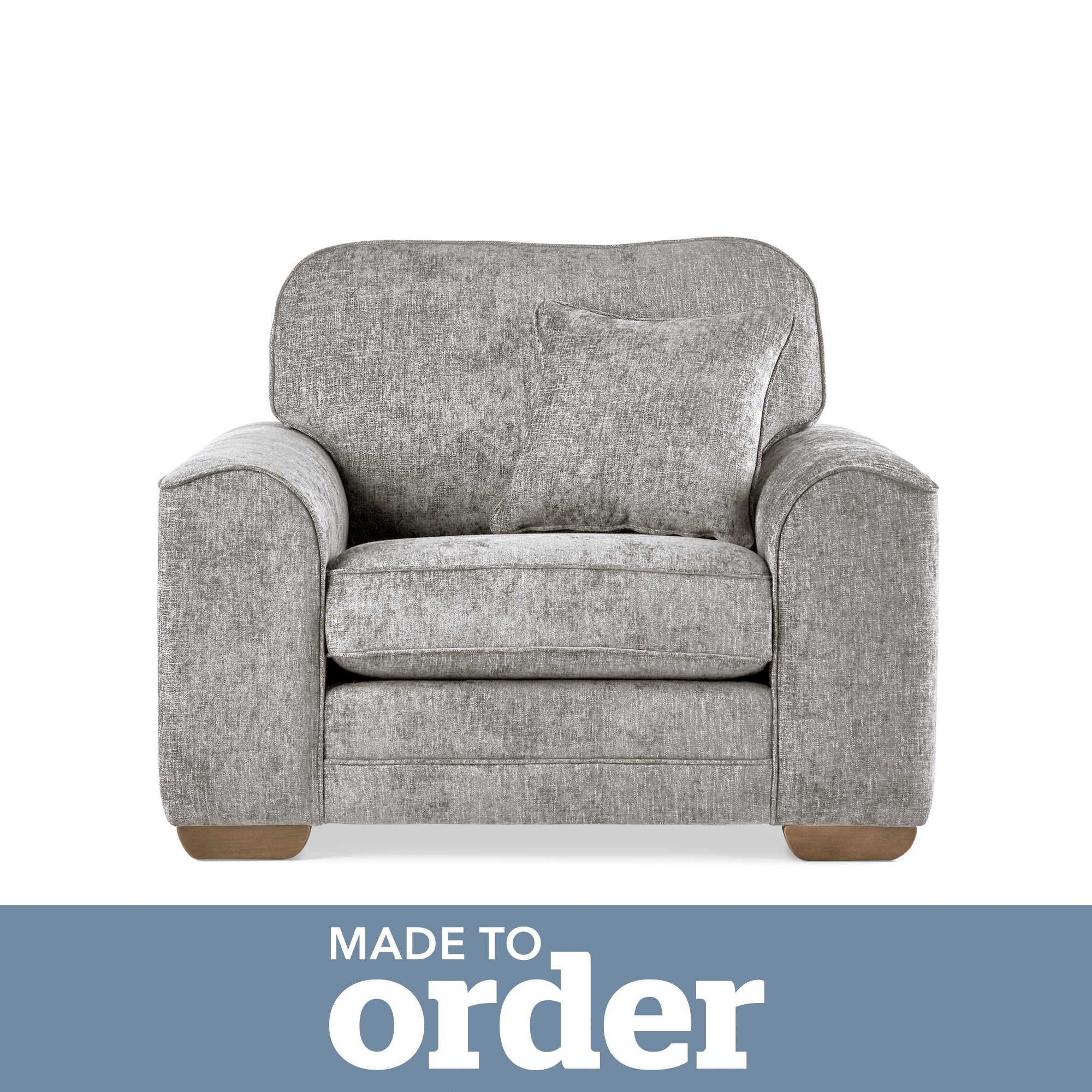 Morello Armchair Luxury Chenille Grey