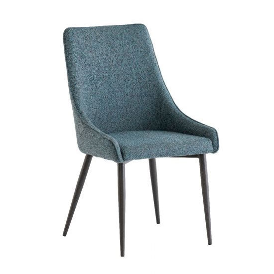 Rimini Fabric Dining Chair In Teal