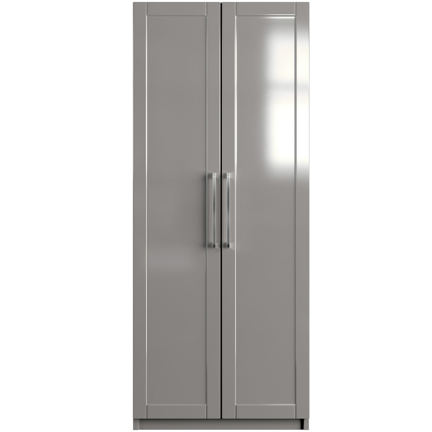 One Call Colby Gloss 2 Door Wardrobe - Dark Grey