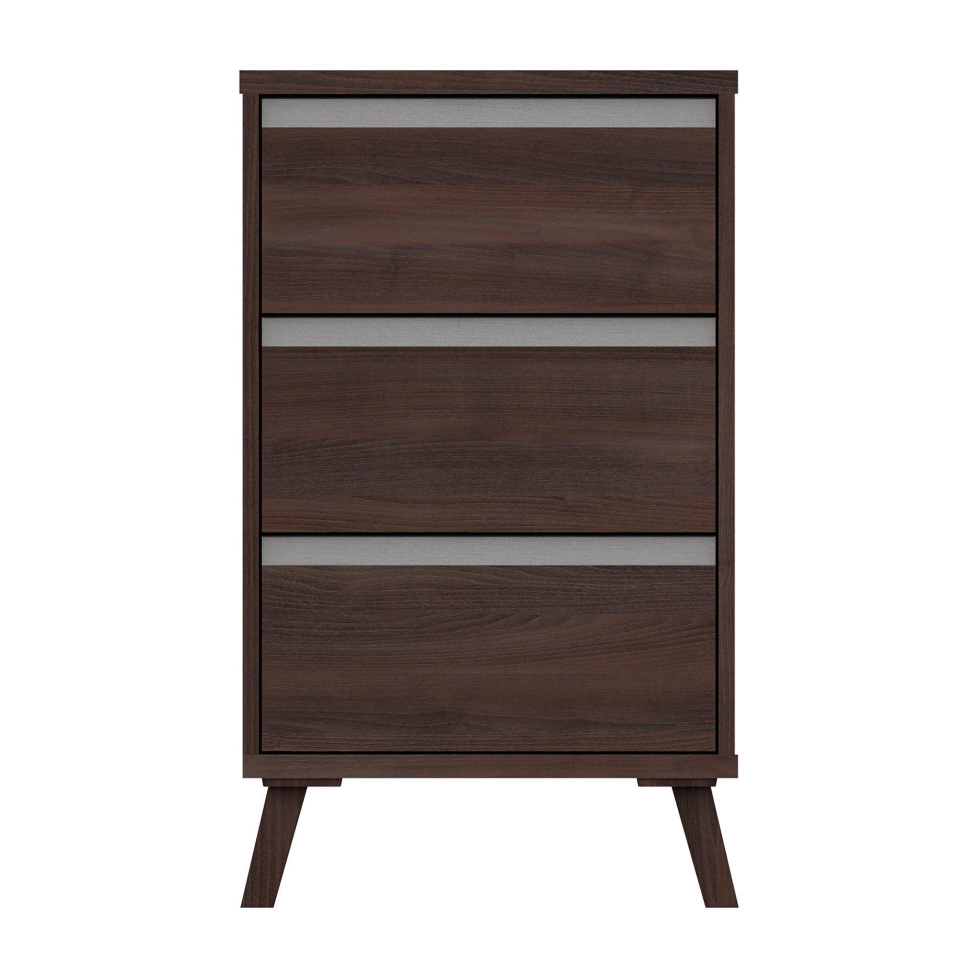 Jenson 3 Drawer Bedside Table Brown
