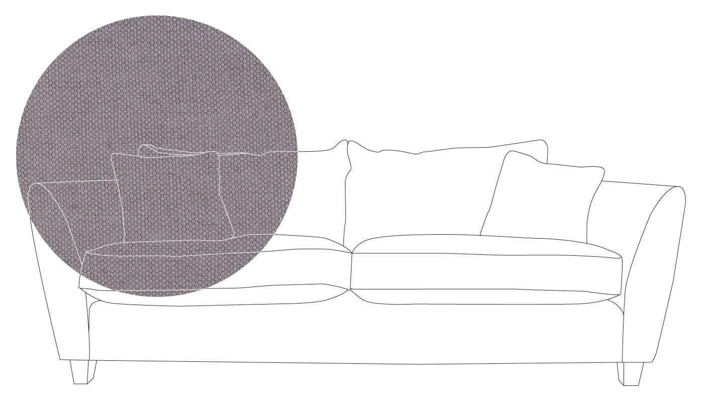 Heal's Torino 3 Seater Sofa Linen Shadow Black Feet