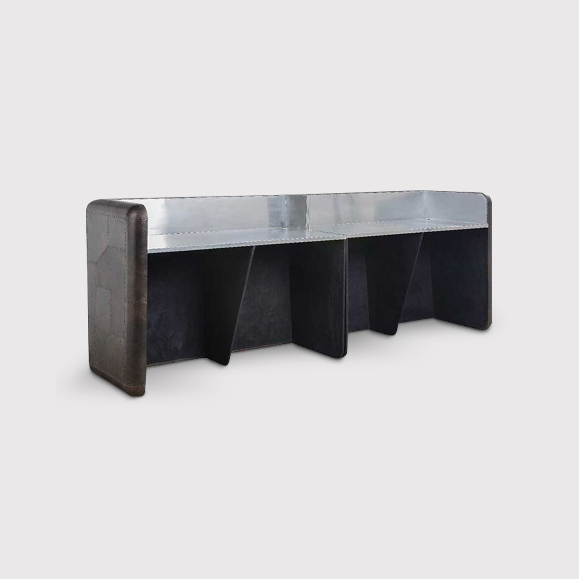 Timothy Oulton Hudson Bar Table, Black Leather | Barker & Stonehouse