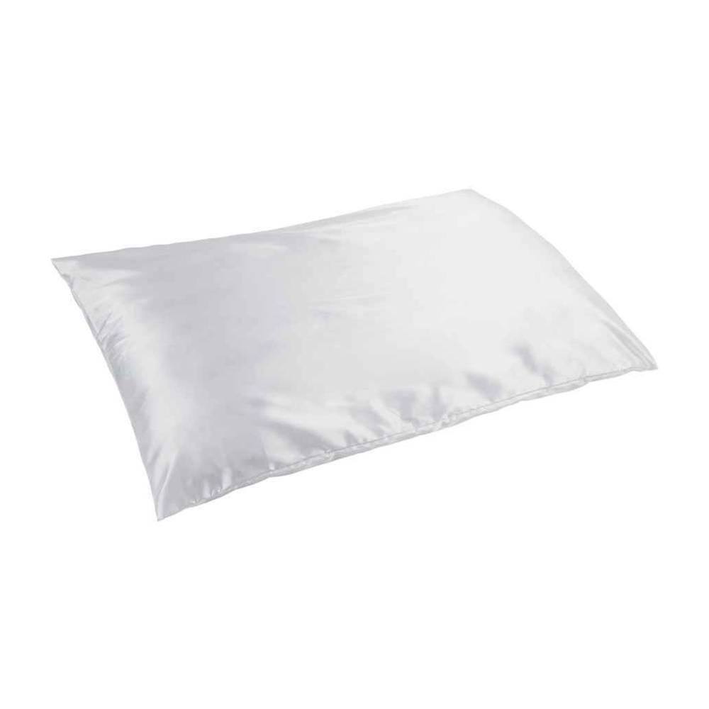 Towel City Satin Plain Pillowcase in White
