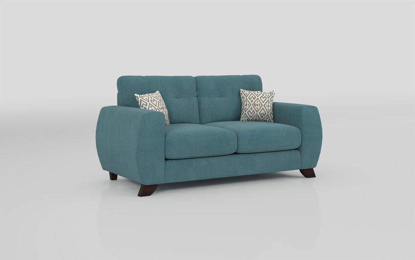 ScS Living Blue Aspen Fabric 2 Seater Standard Back Sofa
