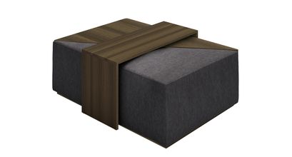 Astaire Modular Coffee Table Set Footstool in Cadet Soft Chenille - sofa.com