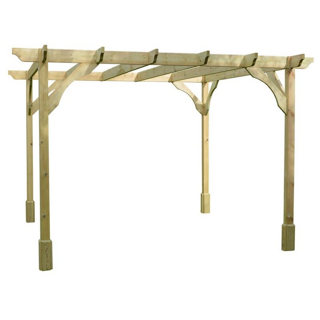 Rutland County Garden Furniture Ltd Premium Pergola - Wood - L480 x W480 x H270 cm - Light Green