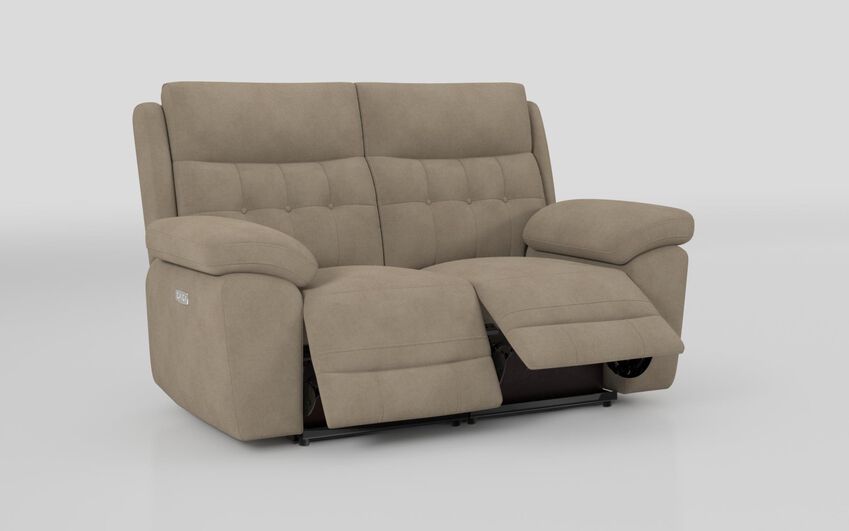 Brown Fabric Belford 2 Seater Power Recliner Sofa