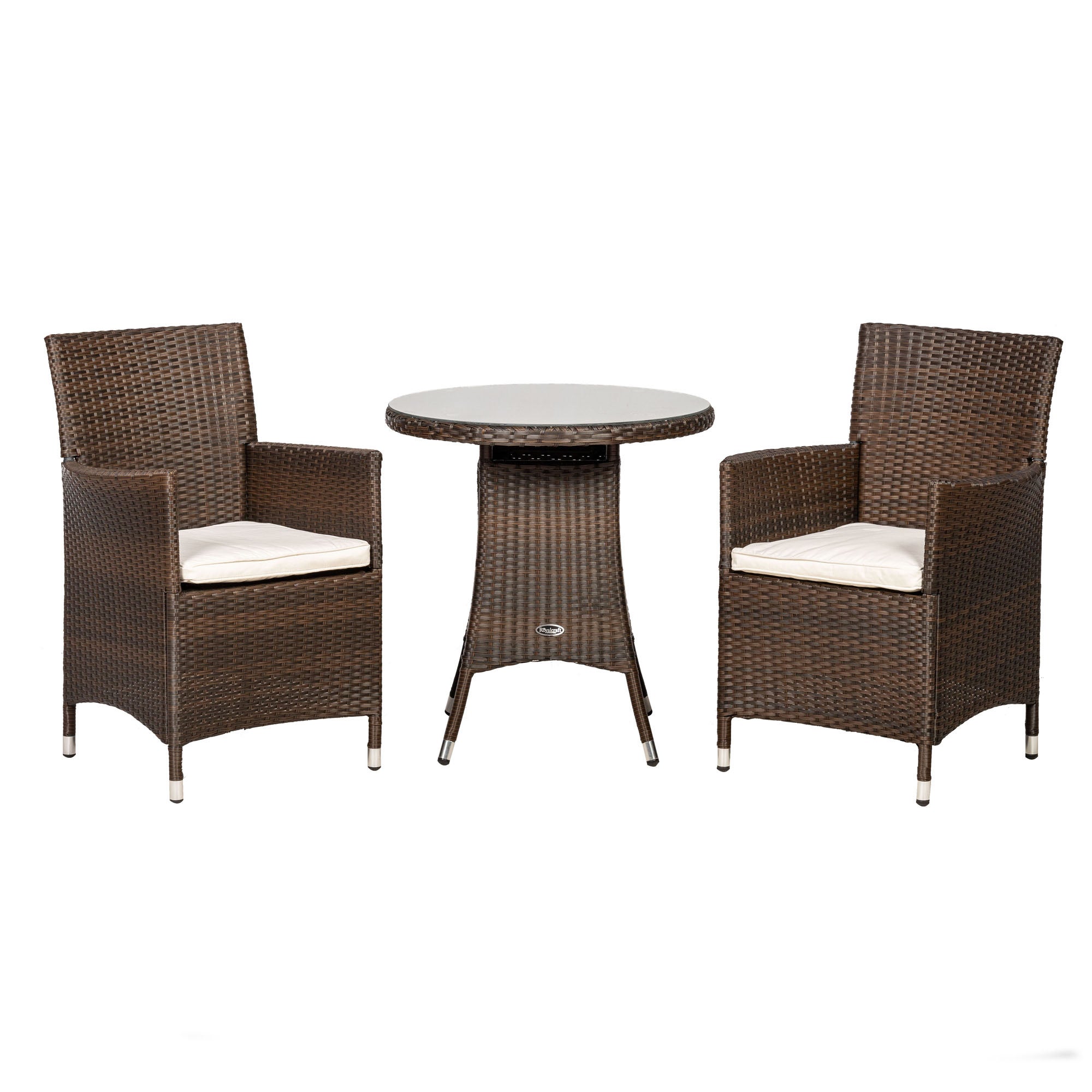 Cannes 2 Seater Mocha Bistro Set Brown
