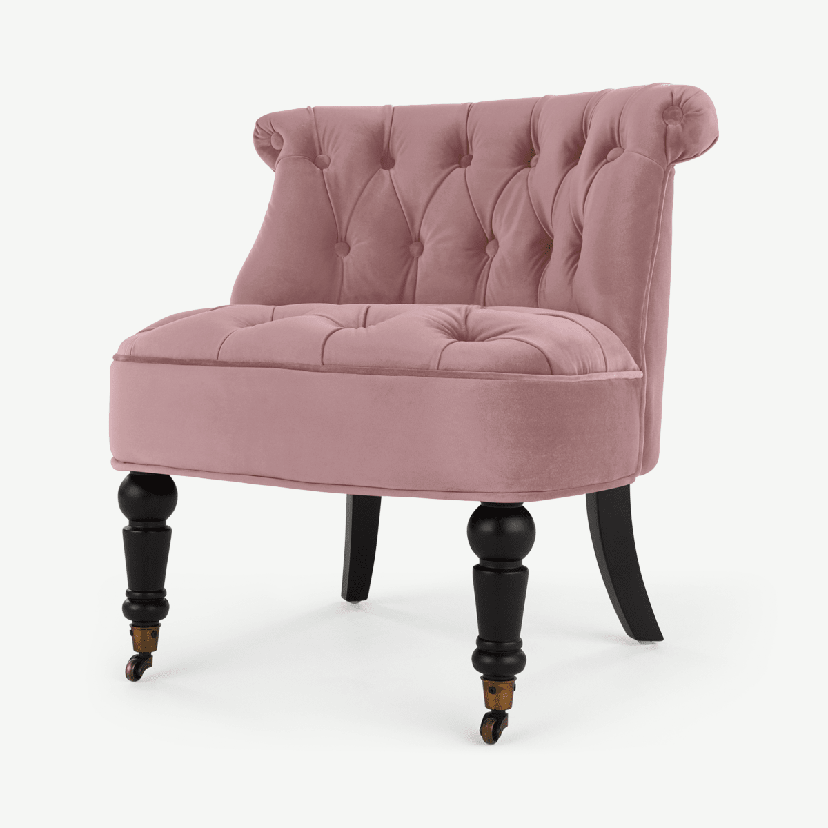 Bouji Accent Armchair, Shell Pink Velvet