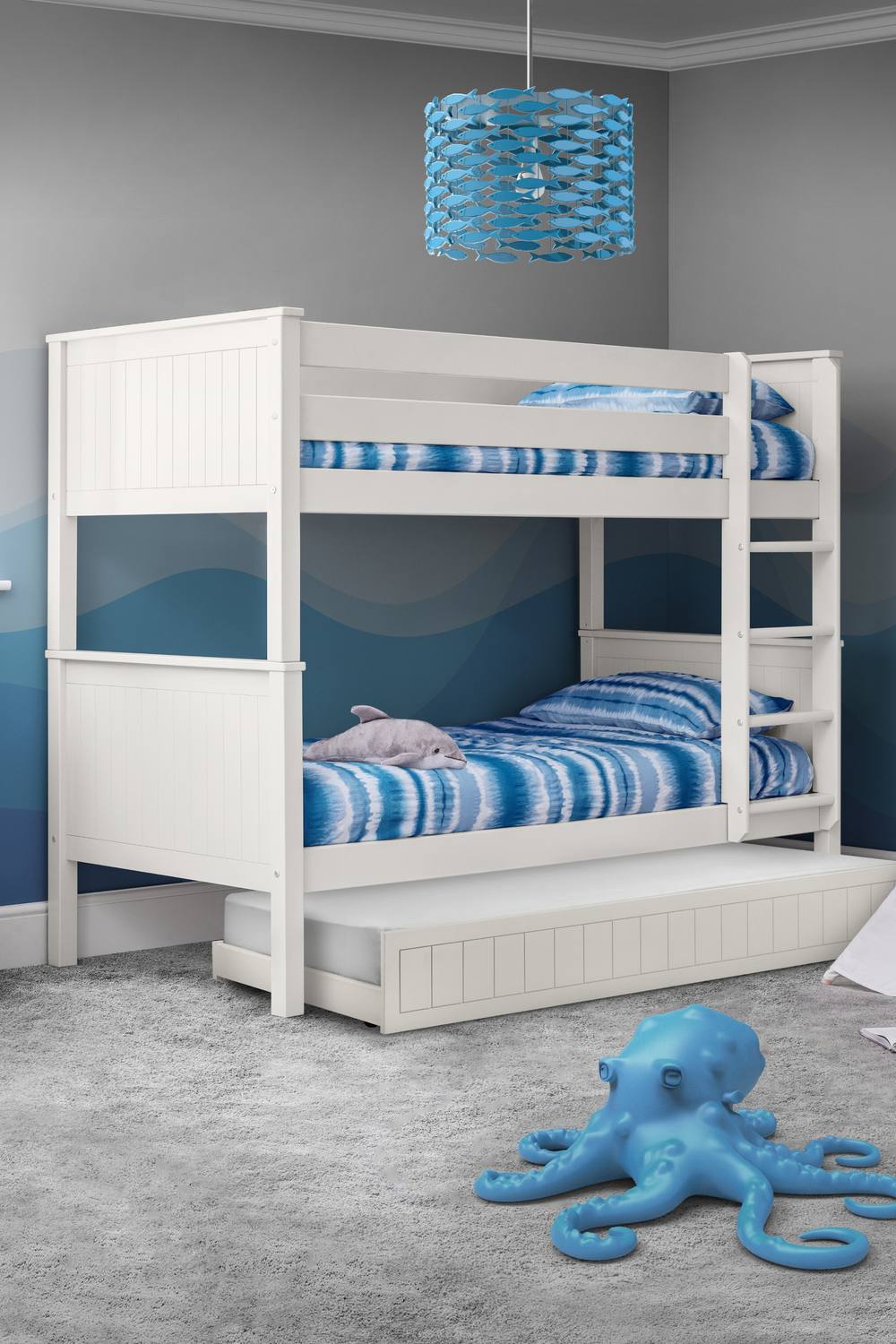 Julian Bowen Maine Single White Bunk Bed