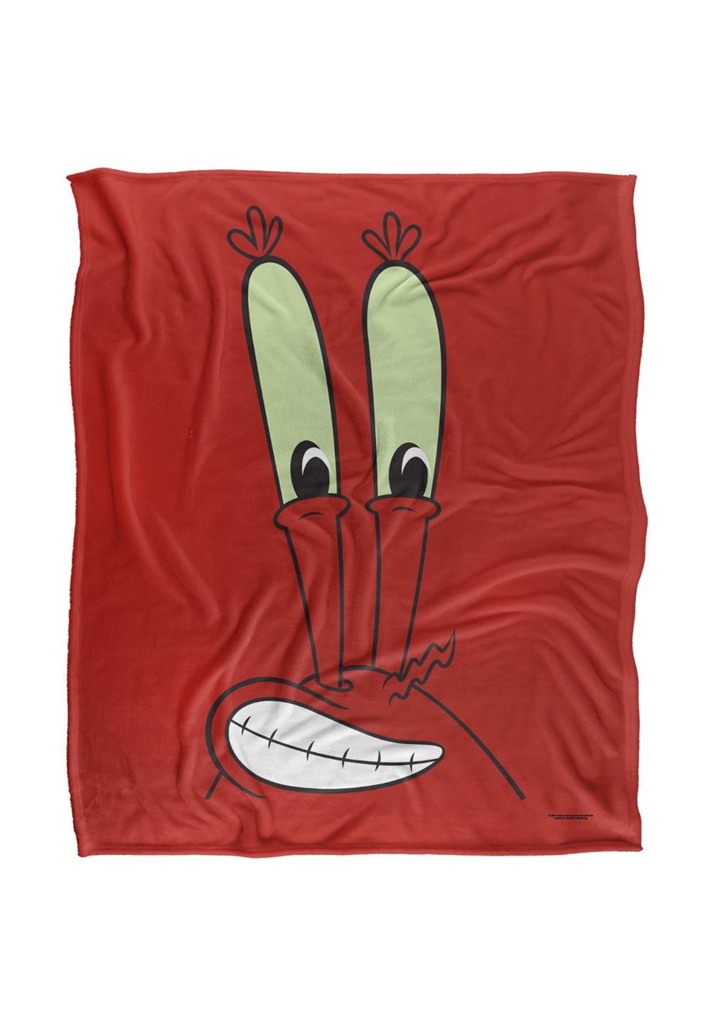 Spongebob Mr. Krab Face Silky Touch Super Soft Throw Blanket 152 X 127 cm in White