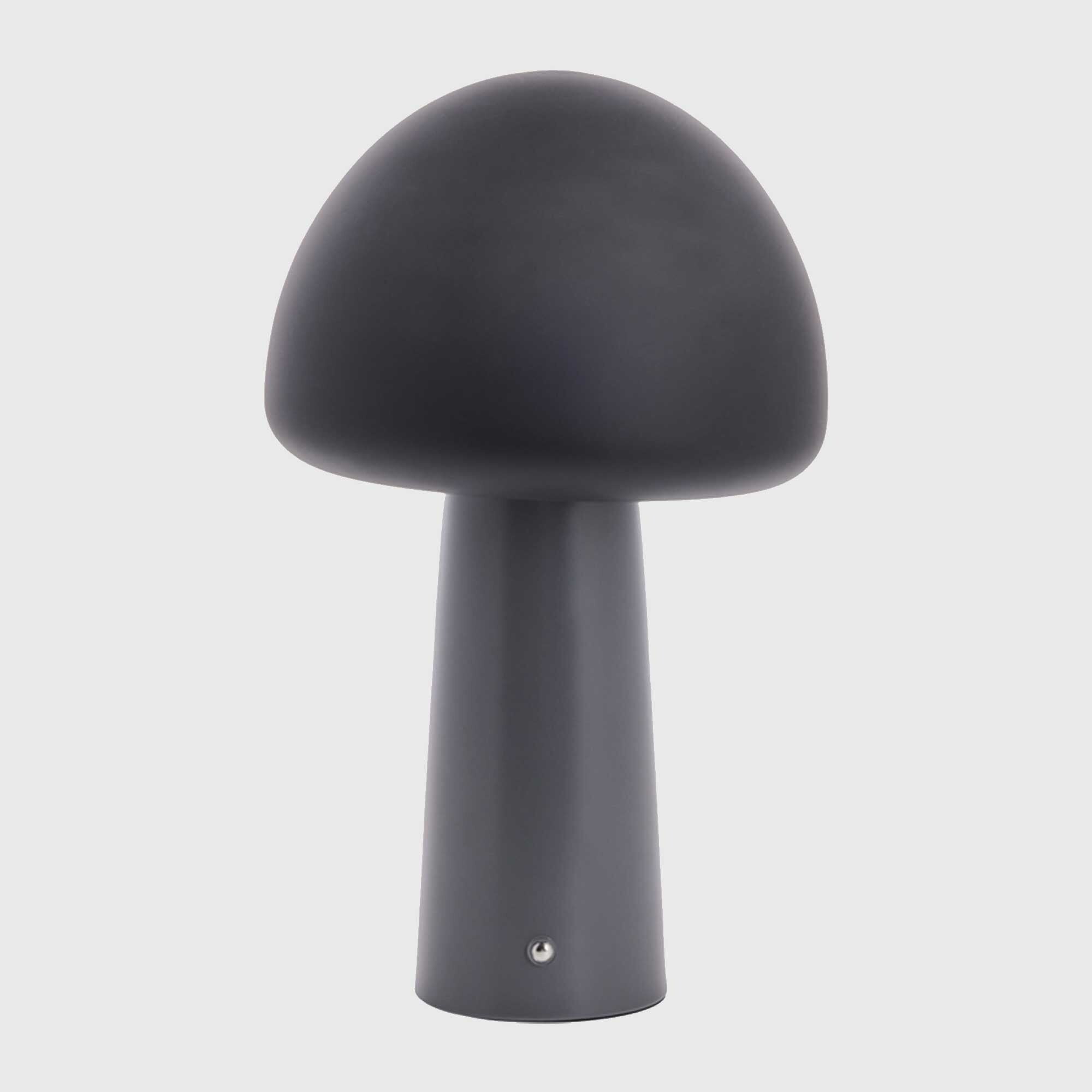 Dark Grey Mushroom LED Lamp Metal | Barker & Stonehouse