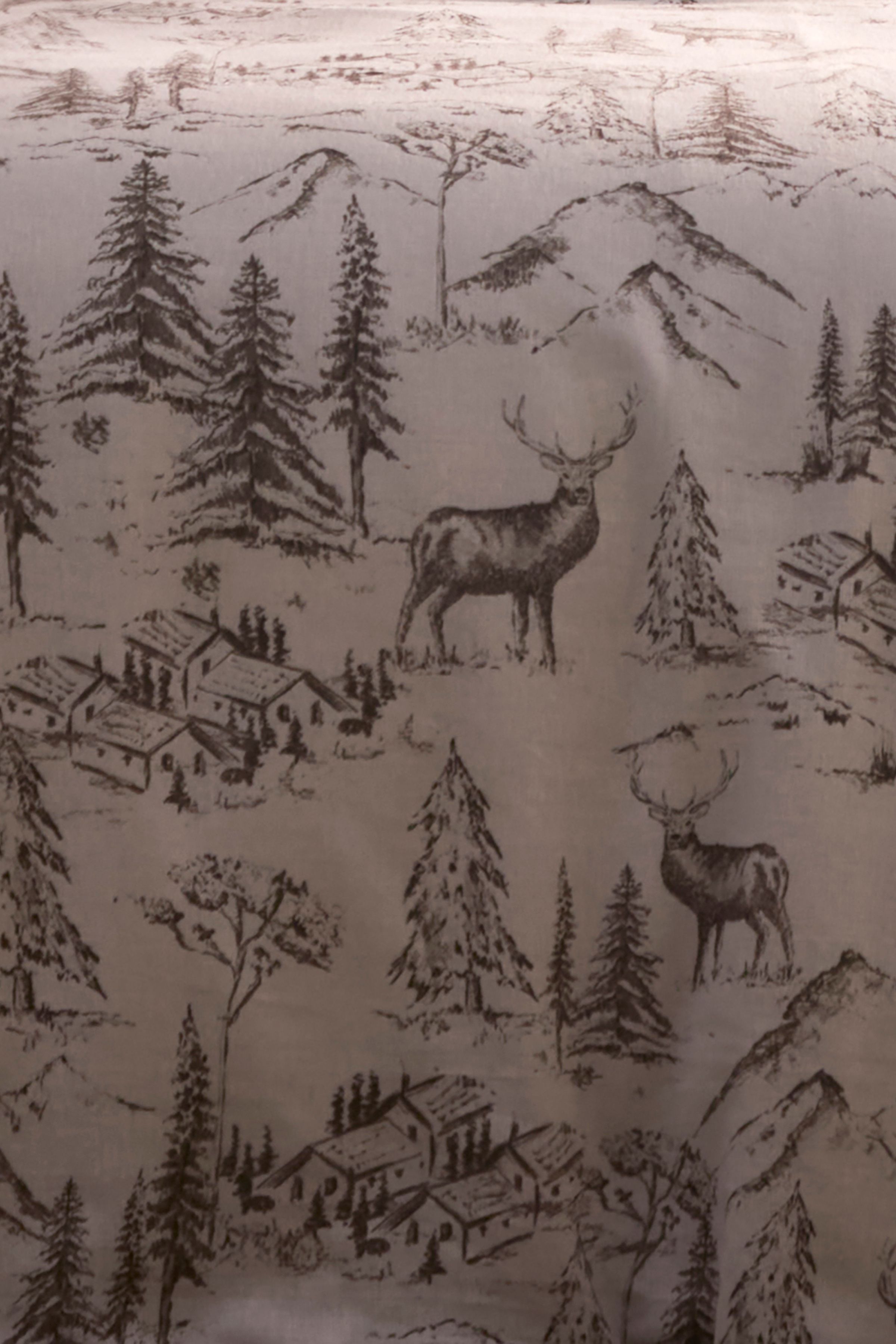Dreams & Drapes 'Alpine Stag' Brushed Cotton Duvet Cover Set in Natural 3