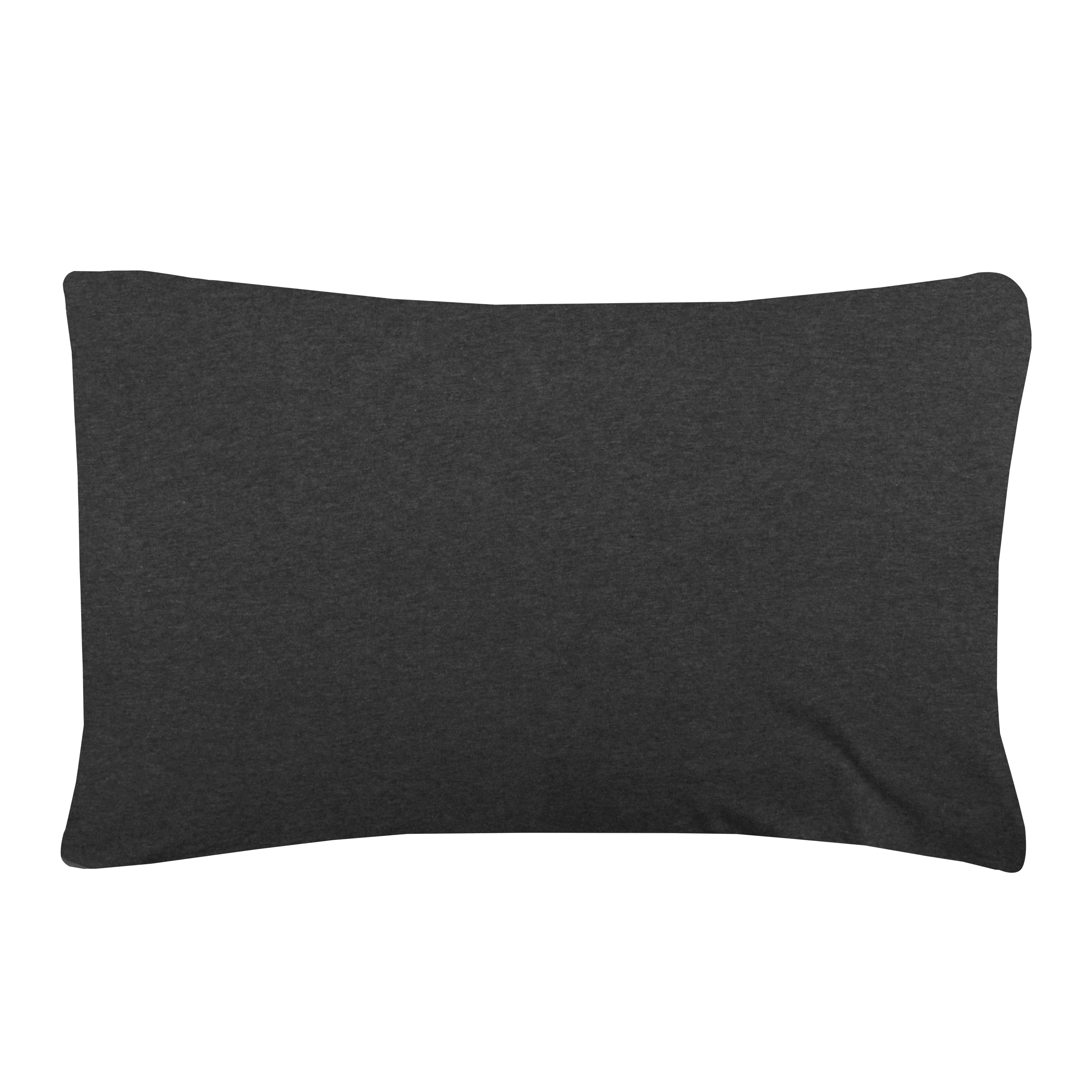 Smart Living Jersey Melange Polycotton Luxury Fitted Bedsheet or Pillowcase Pair in Charcoal