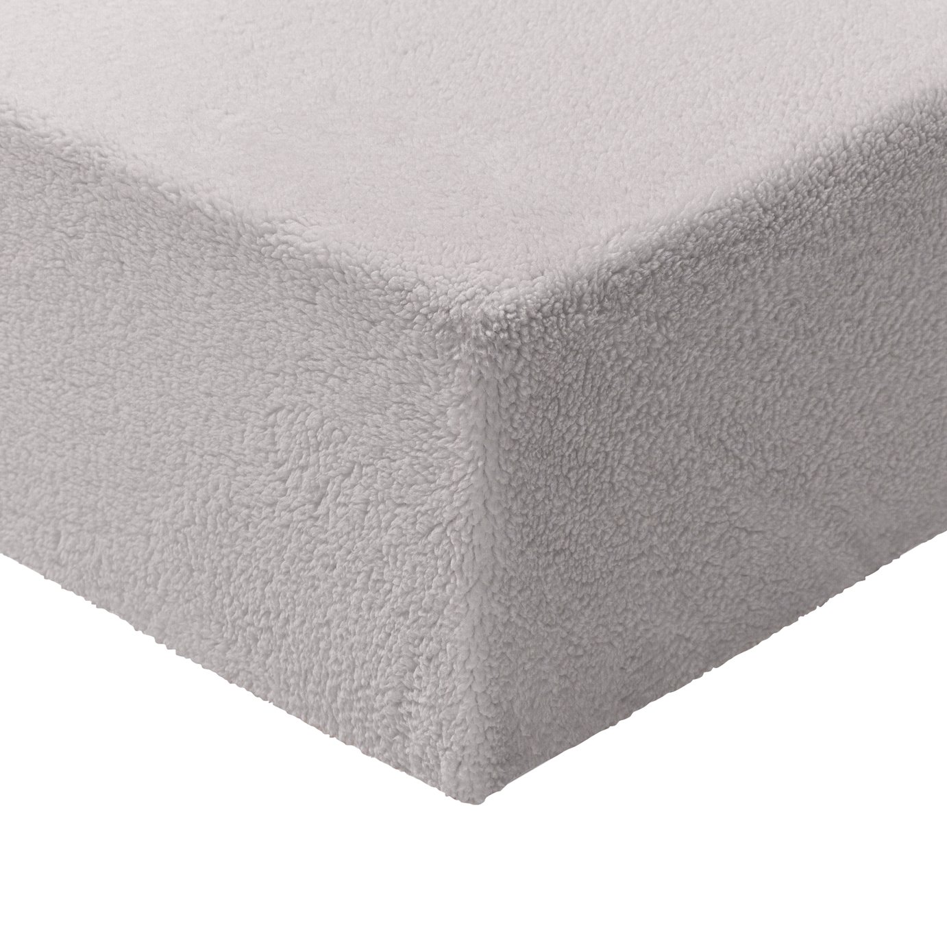 Argos Home Fleece 28cm Fitted Sheet - Double