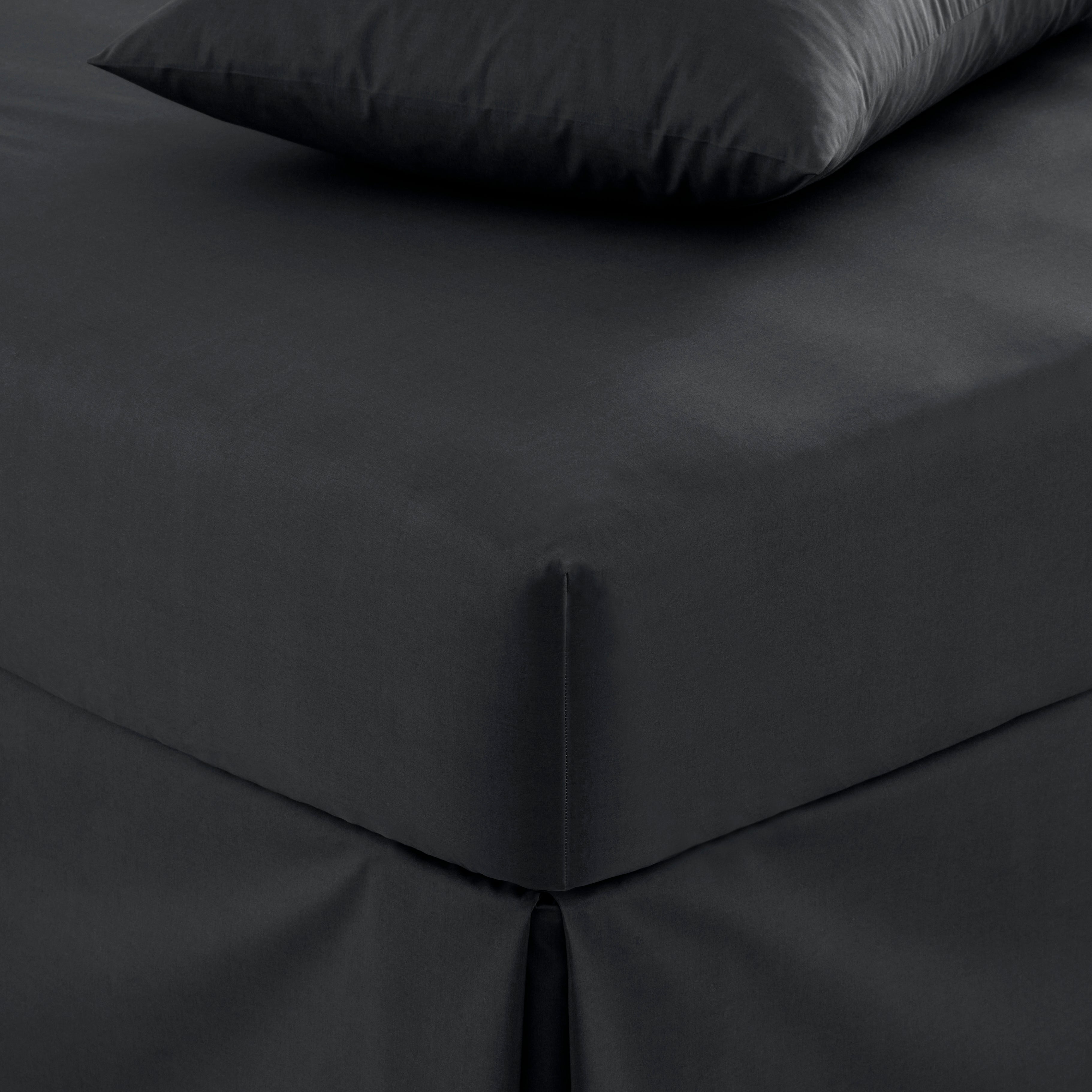 Pure Cotton Fitted Sheet Graphite (Grey)