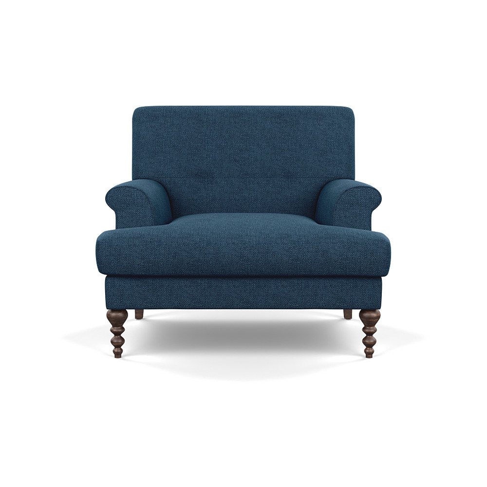 SCP Oscar Formal Armchair Texture Ink Walnut Feet