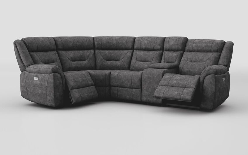 Fabric Ainsdale 1 Corner 2 Power Sofa with Console